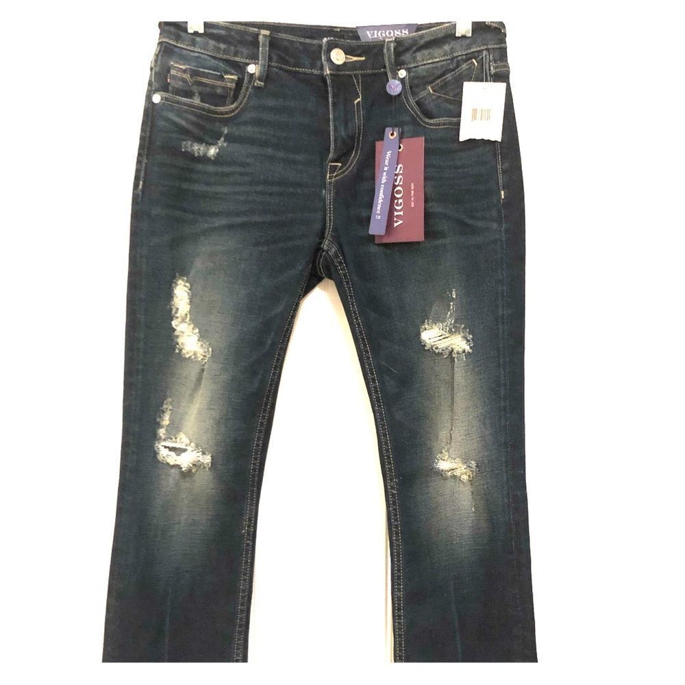 Distressed Vigoss Crop Jeans